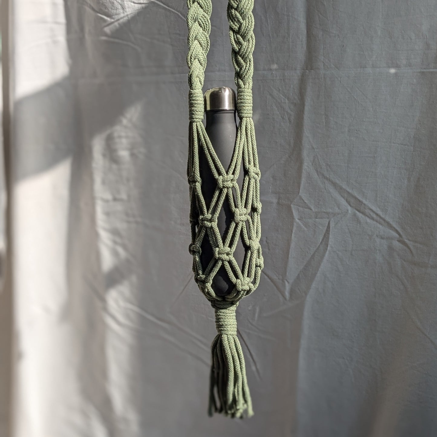 Macrame Water Bottle Carrier