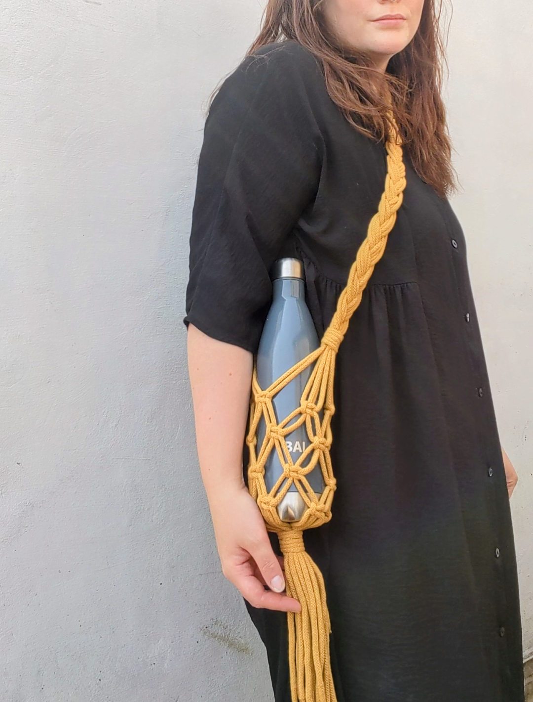 Macrame Water Bottle Carrier