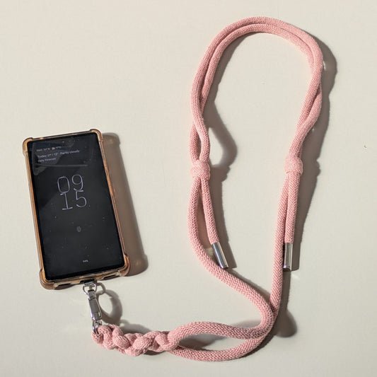Adjustable Crossbody Phone Strap in Dusty Pink | Super Seconds Festival
