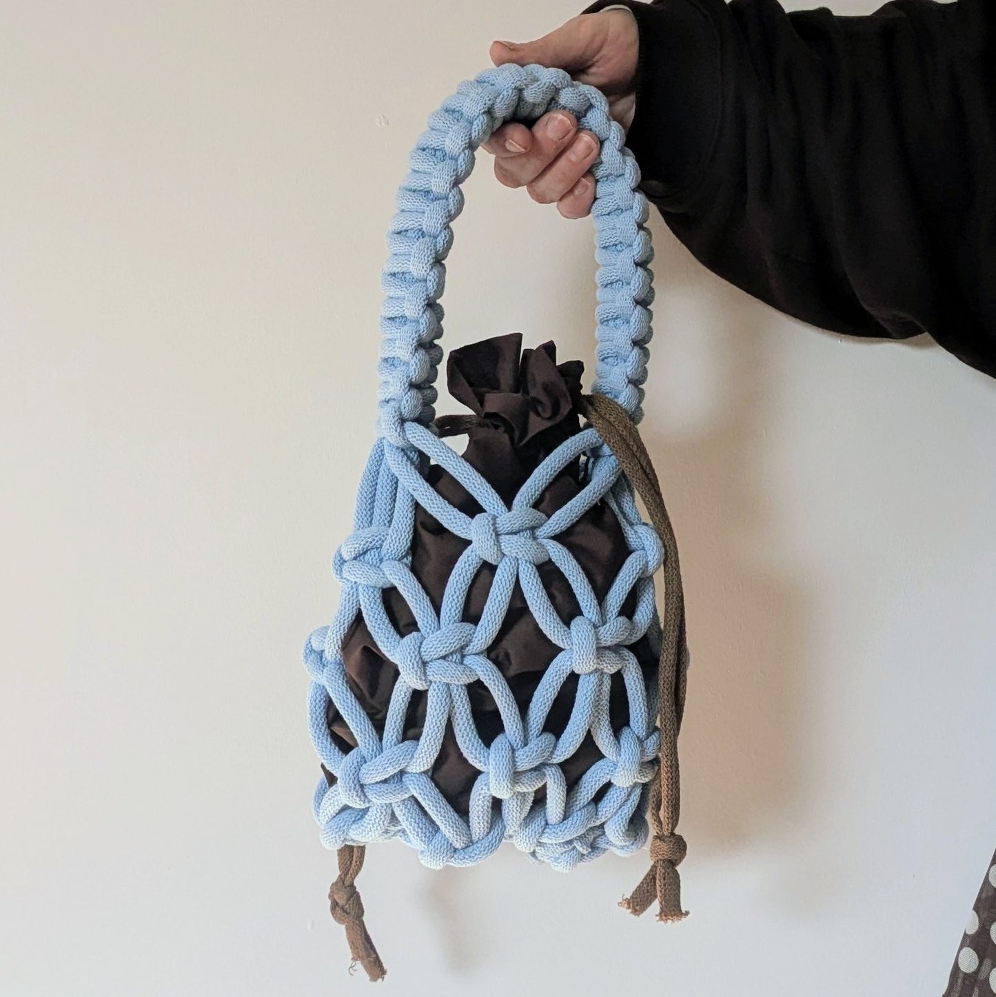Mini Marshmallow Bag | Limited Edition Spring Summer 26 | Baby Blue & Walnut