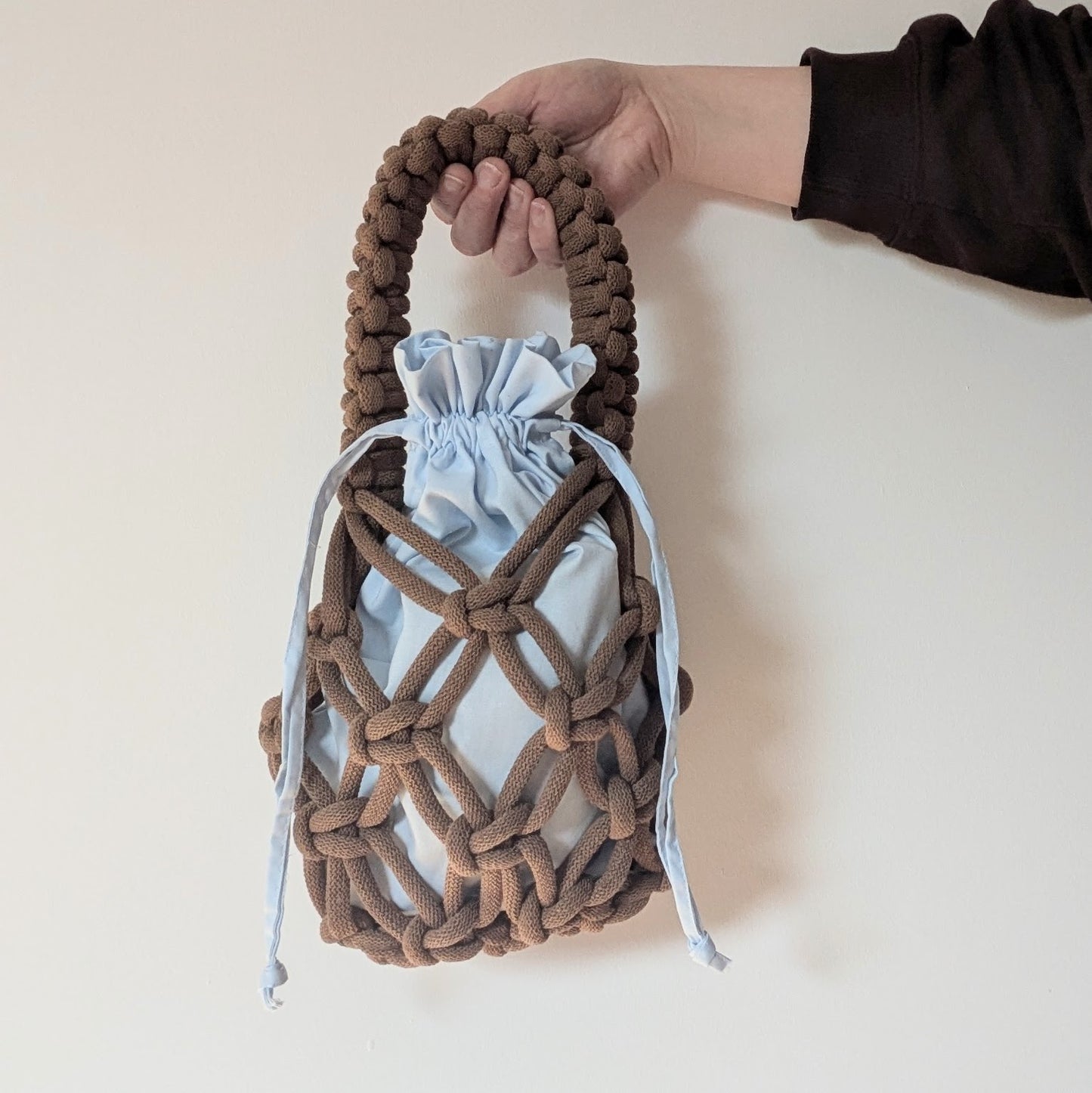 Mini Marshmallow Bag | Limited Edition Spring Summer 26 | Baby Blue & Walnut