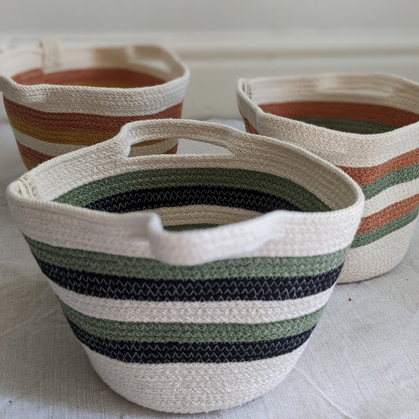 Stripey Rope Basket