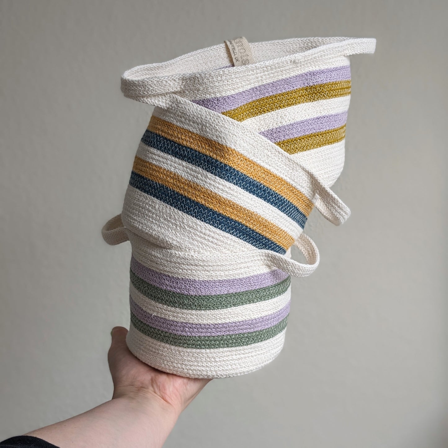 Stripey Rope Basket